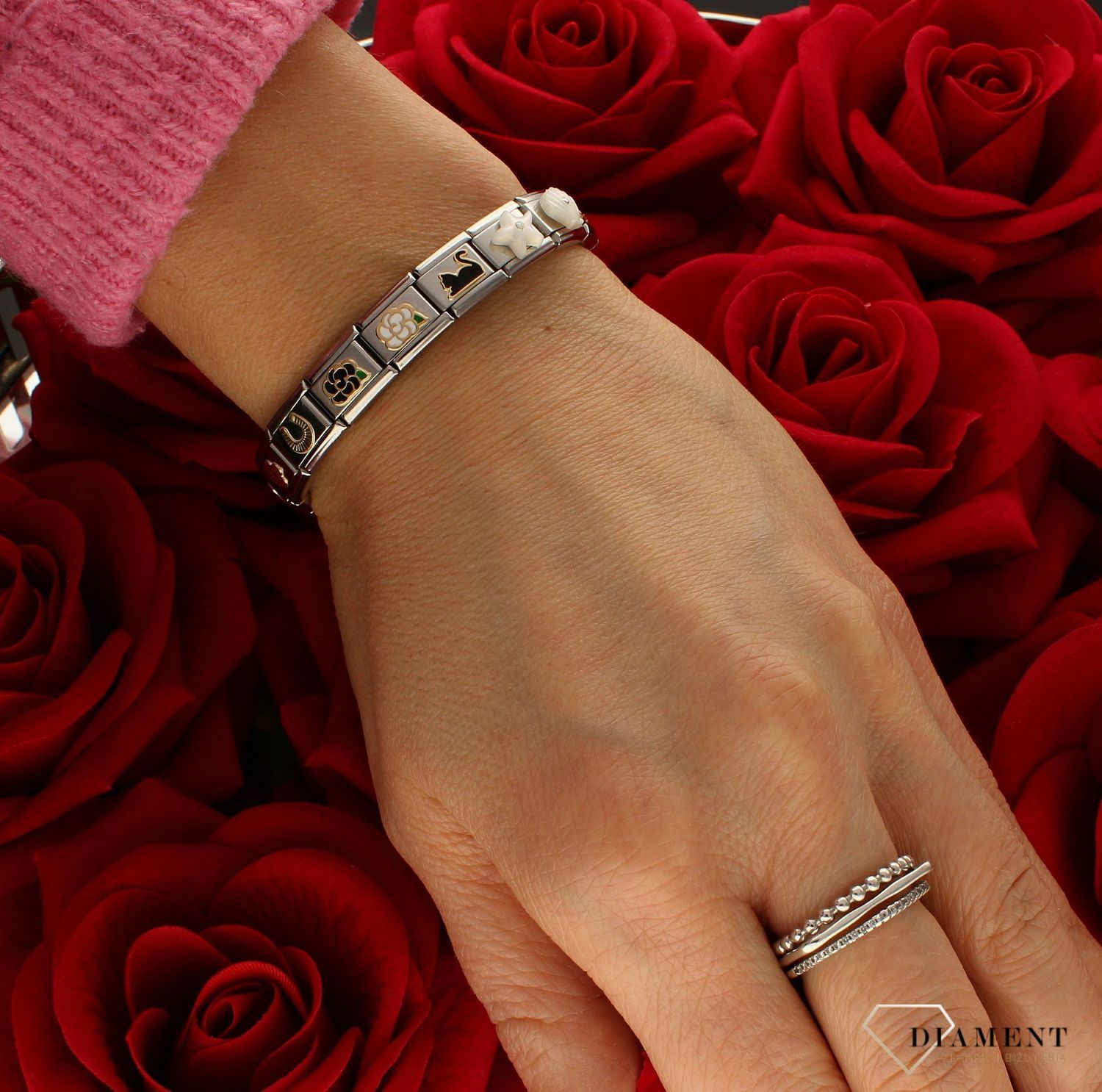 Nomination - Link 18K Biały Kwiat 030272 79.jpg